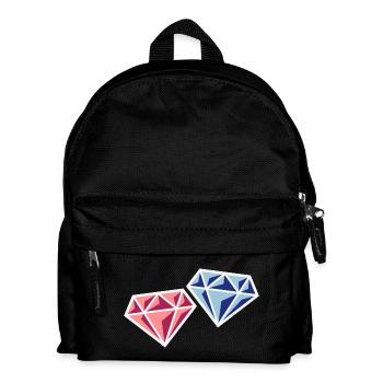 Pair Of Diamonds (Bridal Pair Wedding Symbol, NEG) - Kids' Backpack - black - Front