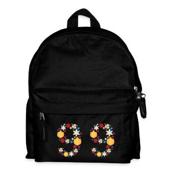 Flowers 99 - Kinder Rucksack - Schwarz - Vorne