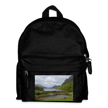 ScotRail train passing Scottish Loch - Kids' Backpack - black - Front