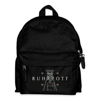 Ruhrpott, hand drawing of the Prosper-Haniel colliery tower - Kids' Backpack - black - Front