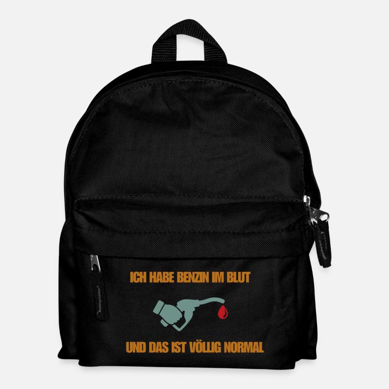 Benzin im Blut - Kinder Rucksack - Schwarz