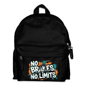 No Brakes, No Limits Urban Skater Street Fashion - Kids' Backpack - black - Front
