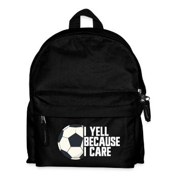 Ich schreie, weil es mir wichtig ist, Fußball-Elte - Kinder Rucksack - Schwarz - Vorne
