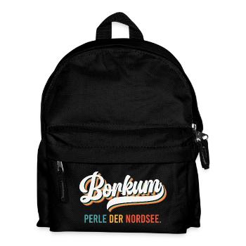 Borkumer Insel BORKUM DIE PERLE DER NORDSEE Lustig - Kinder Rucksack - Schwarz - Vorne