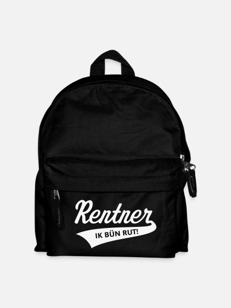 Rentner – Ik Bün Rut! (Plattdeutsch / White) - Kinder Rucksack - Schwarz