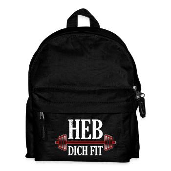 Weihnachten HEB DICH FIT Lustiges - Kinder Rucksack - Schwarz - Vorne