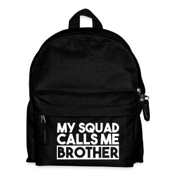 Mein Trupp nennt mich Bruder Typografie-Slogan - Kinder Rucksack - Schwarz - Vorne