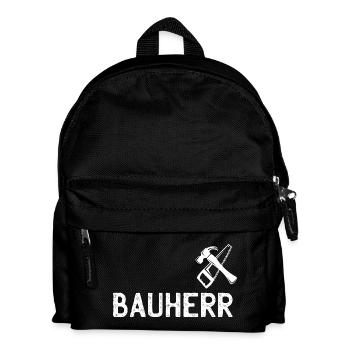 Builder DIY Tool Emblem - Kids' Backpack - black - Front