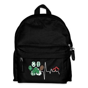 Mélange de motif cœur de trèfle - Sac à dos Enfant - noir - Devant