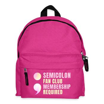 Point-virgule Fan Club de la prévention du suicide point virgule - Sac à dos Enfant - fuchsia - Devant