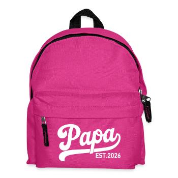Papa 2026 Werdender Papa 2026 - Kinder Rucksack - Fuchsia - Vorne