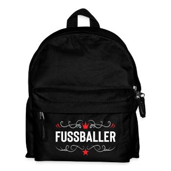 Fussballer Fussball Spieler - Kinder Rucksack - Schwarz - Vorne