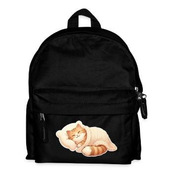 Katze Schlafen - Kinder Rucksack - Schwarz - Vorne
