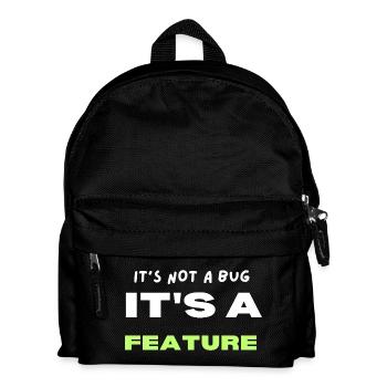 Ce n’est pas un bug, c’est une fonctionnalité - Sac à dos Enfant - noir - Devant