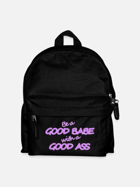 Sei ein braves Mädchen mit einem guten Hintern – lustiges Turn-Tee - Kinder Rucksack - Schwarz