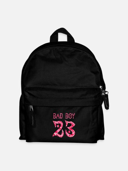 Bad Boy 23 Floral Pink Design - Kids' Backpack - black