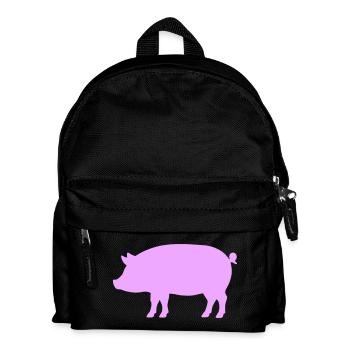 Silhouette de cochon - Sac à dos Enfant - noir - Devant
