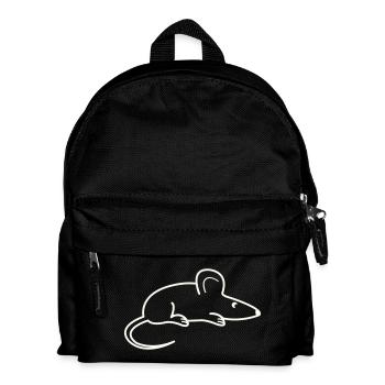 Maus Tier - Kinder Rucksack - Schwarz - Vorne