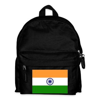 indien, Fahne, Flagge, india - Kinder Rucksack - Schwarz - Vorne