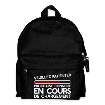 Connerie chargement cadeau humour - Sac à dos Enfant - noir - Devant
