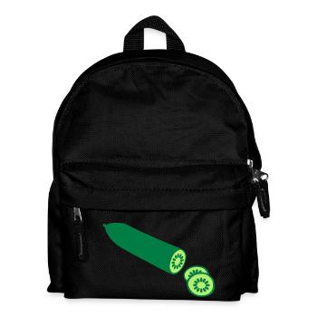 Gurke - Kinder Rucksack - Schwarz - Vorne
