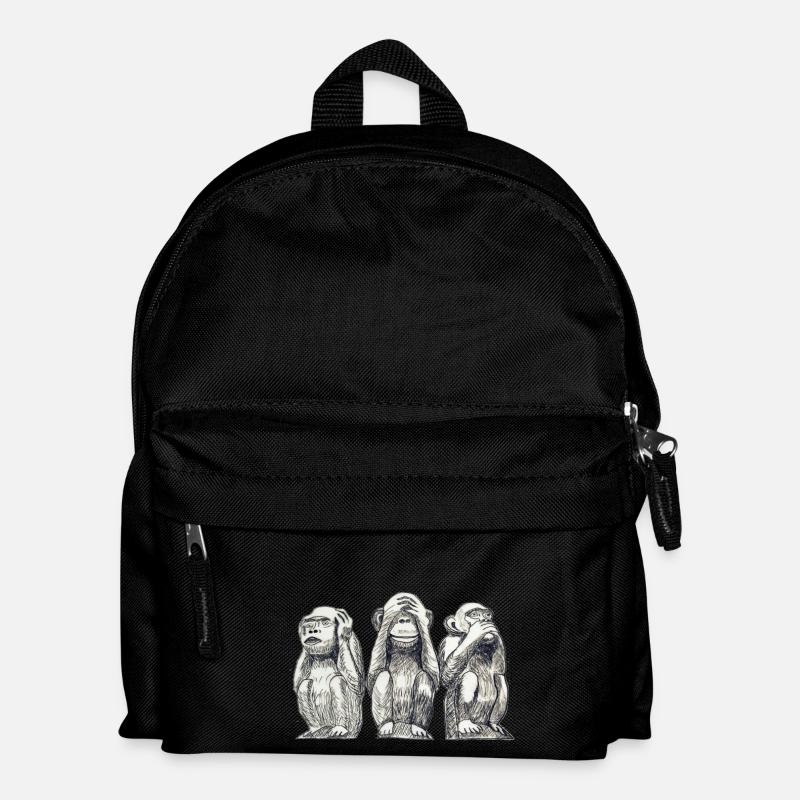 singe - Sac à dos Enfant - noir