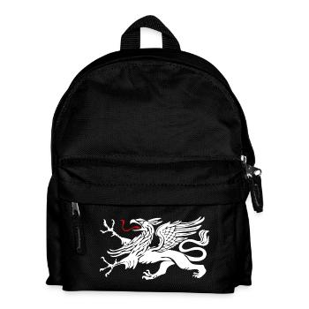 Rostock griffin in white with red tongue - Kids' Backpack - black - Front