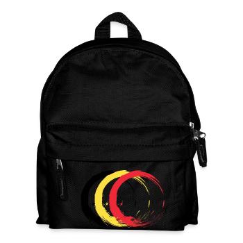 Cercle brosse couleurs drapeau drapeau de la Belgique - Sac à dos Enfant - noir - Devant