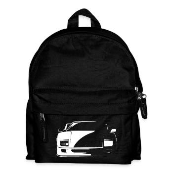 F40 classic car Symbol icon Logo Symbol Autos - Kinder Rucksack - Schwarz - Vorne
