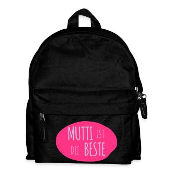 Mutti ist die Beste 2c - Kinder Rucksack - Schwarz - Vorne