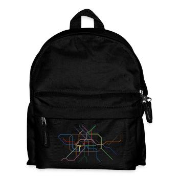 Abstrakte Minutinsektion Linienkunst - Kinder Rucksack - Schwarz - Vorne
