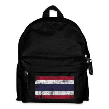 Flagge Thailand Fahne Grunge Retro Vintage - Kinder Rucksack - Schwarz - Vorne