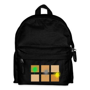 Abstrakte Kunst Illustration Malerei Form - Kinder Rucksack - Schwarz - Vorne
