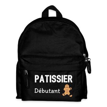 Pâtissier débutant - Sac à dos Enfant - noir - Devant