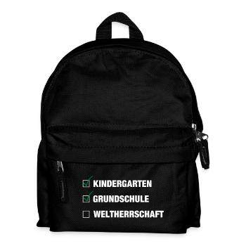 Einschulung | Schulkind 2026 - Weltherrschaft - Kinder Rucksack - Schwarz - Vorne