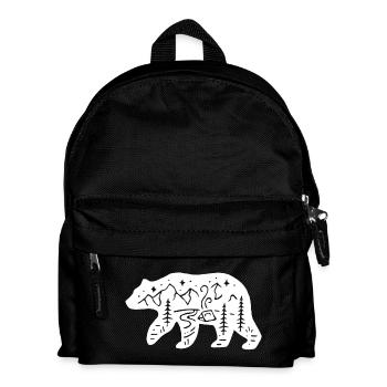Nature totem polar bear - Kids' Backpack - black - Front