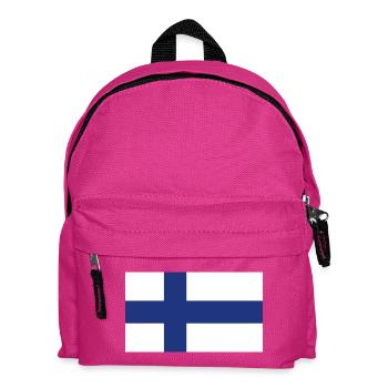 Finland National Flag - Kids' Backpack - fuchsia - Front