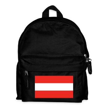 Austria national flag - Kids' Backpack - black - Front