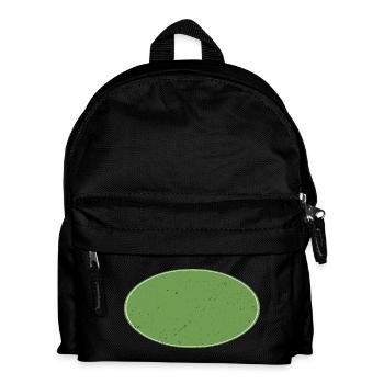 Oval background dirty green - Kids' Backpack - black - Front