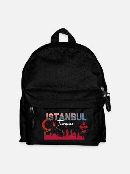 Istanbuler Türkische Skyline - Kinder Rucksack - Schwarz