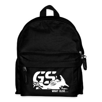 Biker Motorradfahrer Geschenk Boxermotor - Kinder Rucksack - Schwarz - Vorne