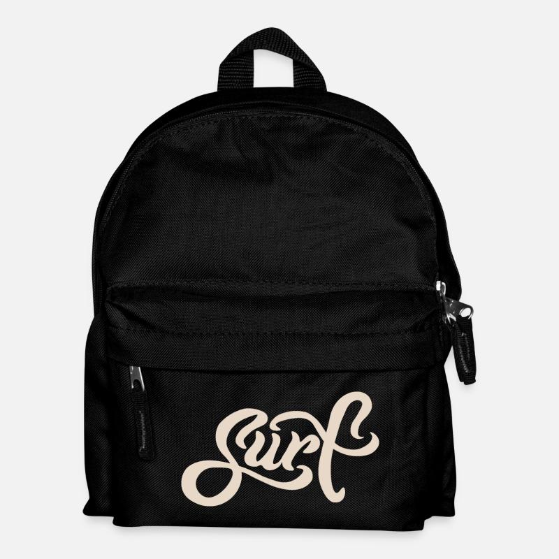 Surf Lettering - Kinder Rucksack - Schwarz