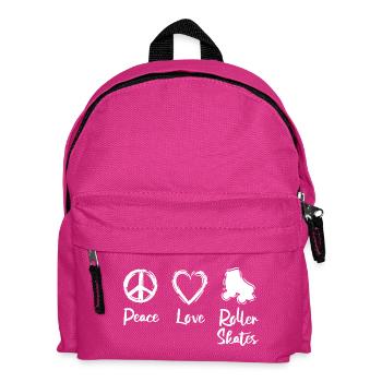 Peace Love Roller Skates - Sac à dos Enfant - fuchsia - Devant