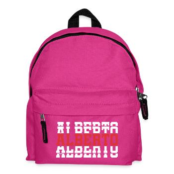 Alberto t-shirt t-shirt idée cadeau texte empilé - Sac à dos Enfant - fuchsia - Devant