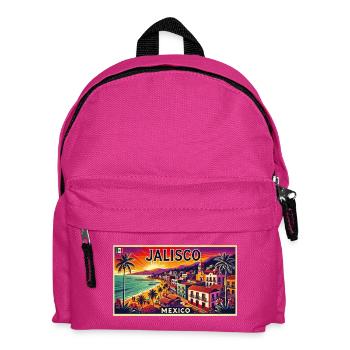 Jalisco Mexiko Strand Palmen Design - Kinder Rucksack - Fuchsia - Vorne