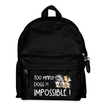 Hunde Hundehaufen Hund Rudel Too Many Dogs Spruch - Kinder Rucksack - Schwarz - Vorne