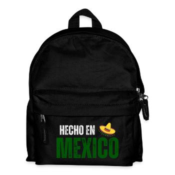 Hergestellt in Mexiko, mexikanischer Stolz - Kinder Rucksack - Schwarz - Vorne