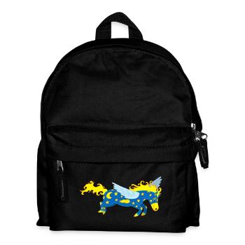 Pegasus-Pferd - Kinder Rucksack - Schwarz - Vorne