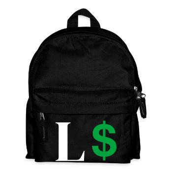 Lettre l dollar - Sac à dos Enfant - noir - Devant