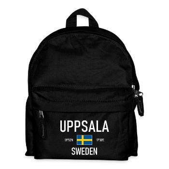 Uppsala - Suède - Sverige - Coordonnées du drapeau - Sac à dos Enfant - noir - Devant